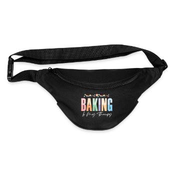 Baking is my Therapy 1b - Fanny Pack  - black - Front