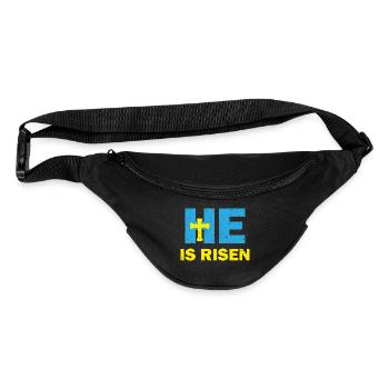 He Is Risen Christian Religious Easter Spiritual - Fanny Pack  - black - Front