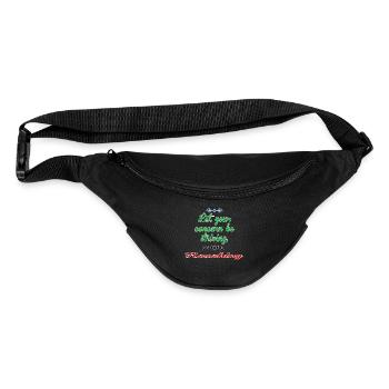 striving no reaching - Fanny Pack  - black - Front