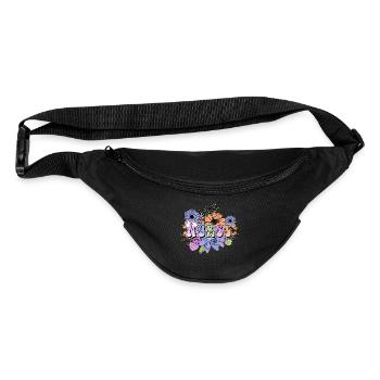 Emergency Nurse flowers - Fanny Pack  - black - Front