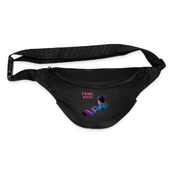 Final Boss Gamer Hoodie - Retro Cyberpunk Style - Fanny Pack  - black - Front