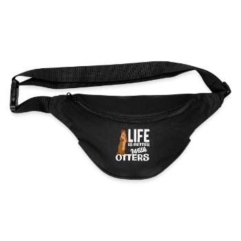 Sea Otter Life Better - Fanny Pack  - black - Front