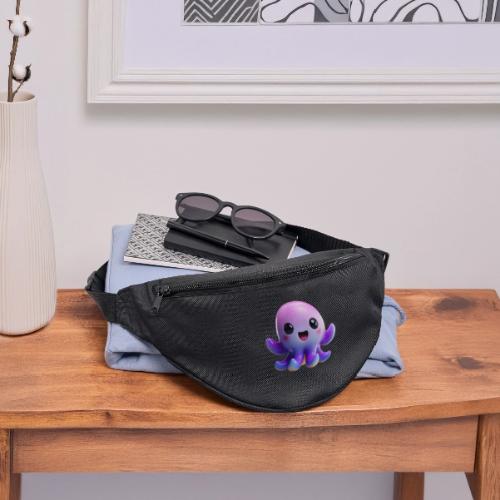 Joyful Cartoon Purple Baby Octopus with Big Smile - Fanny Pack 