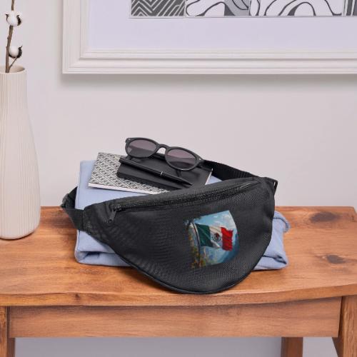 Mexican Flag in Mountain Nature Landscape - Fanny Pack 