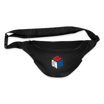 GAME ON 3D Isometric Cube | Red White Blue Esports - Fanny Pack  - black - Front