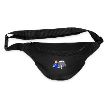 Vintage Fox Violinist Retro Car Design - Fanny Pack  - black - Front