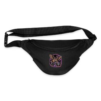 Night Owl vs Rat in Neon Ruins - Fanny Pack  - black - Front