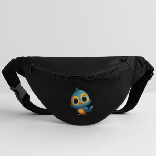 Joyful Cartoon Bird Standing in Yellow and Blue - Fanny Pack 