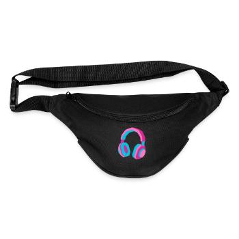 Headphones 80s Retro Synthwave DJ Music Gamer - Fanny Pack  - black - Front