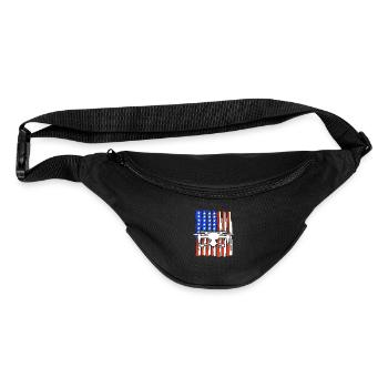 Drone American Flag Quadcopter - Fanny Pack  - black - Front