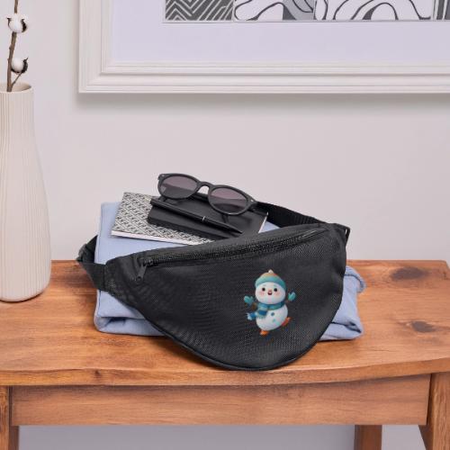 Joyful Cartoon Snowman Arms Up - Fanny Pack 
