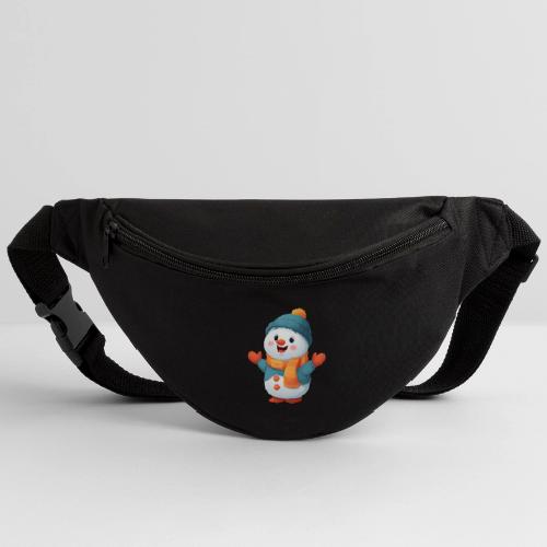 Joyful Cartoon Snowman with Winter Outfit - Fanny Pack 