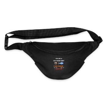 Seafood Diet Pun Tee - Fanny Pack  - black - Front