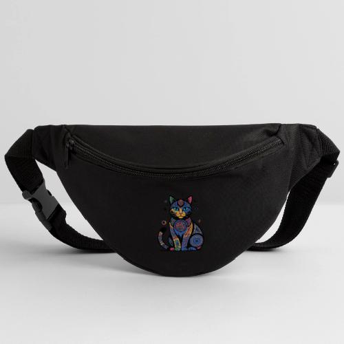 Vibrant Geometric Cat Mandala - Fanny Pack 