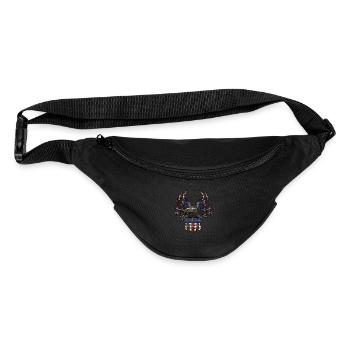 Typographic eagle - Fanny Pack  - black - Front
