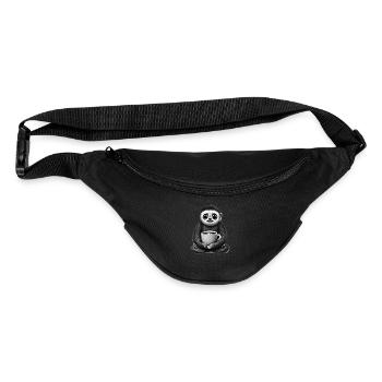sloth with coffee original - Fanny Pack  - black - Front
