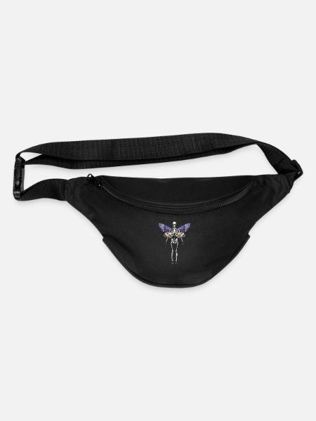 Fairycore Faecore Fairywave Skeleton Moth - Fanny Pack - black