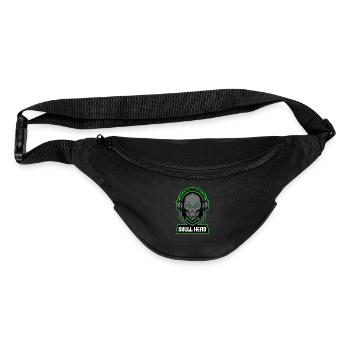 Skull Head Logo Art Design – Bold Gothic T-Shirt G - Fanny Pack  - black - Front