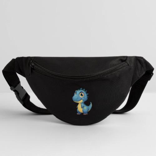 Smiling Blue and Yellow Baby Dinosaur - Fanny Pack 