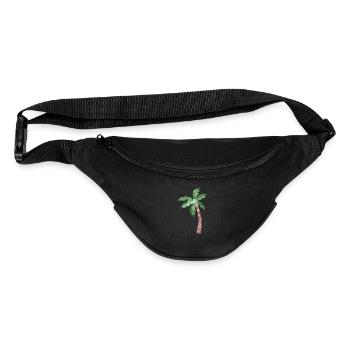 palm tree summer - Fanny Pack  - black - Front