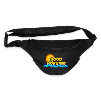 Good morning design. Let your day sunshine. - Fanny Pack  - black - Front