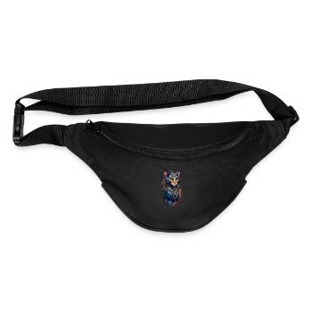 elegant cat - Fanny Pack  - black - Front