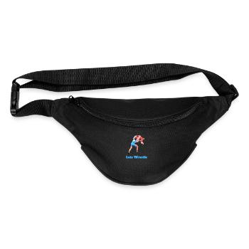 Lets Wrestle Cute Wrestling Design - Fanny Pack  - black - Front