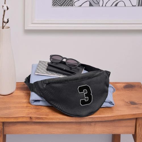 Varsity Number 3 Athletic Font - Fanny Pack 