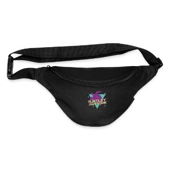 Sea Turtle Tortoise Pun Turtley - Fanny Pack  - black - Front