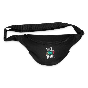 Sea Turtle Tortoise Pun Shell Yeah - Fanny Pack  - black - Front