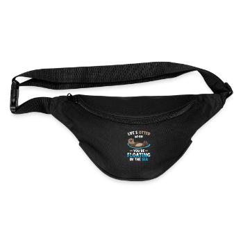 Sea Otter Lover Pun Funny - Fanny Pack  - black - Front