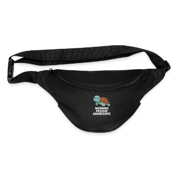 Warning Passive Aggressive Turtle Humor - Fanny Pack  - black - Front