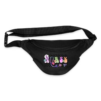 Emergency Nurse checkered - Fanny Pack  - black - Front