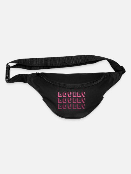 Lovely Retro Text Design - Fanny Pack - black