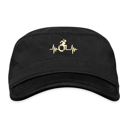Wheelchair girl with a heartbeat. frequency # - Organic Cadet Cap 
