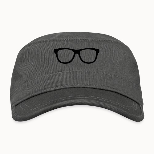 Black Hipster Glasses - Organic Cadet Cap 