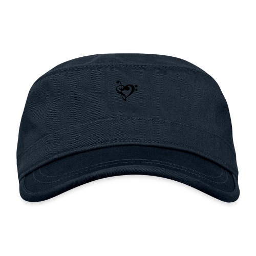 musical note with heart - Organic Cadet Cap 