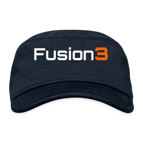 Fusion3 Logo White - Organic Cadet Cap 