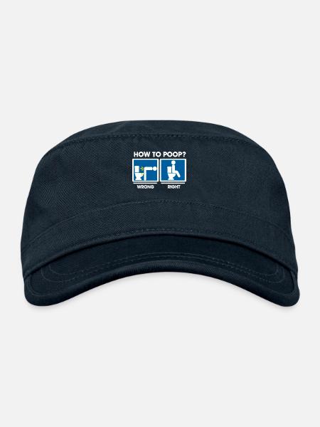 Funny - Organic Cadet Cap  - navy - Front