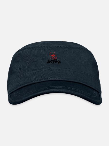 Gross Antifa Symbol - Organic Cadet Cap  - navy - Front