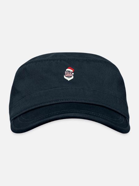 Feliz Navidad - Organic Cadet Cap  - navy - Front