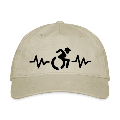 Wheelchair heartbeat, for wheelchair users # - Organic Baseball Cap