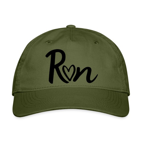 RUN (heart) - Organic Baseball Cap