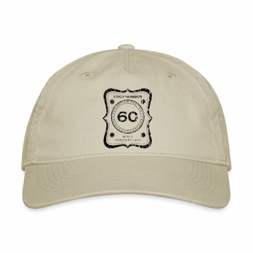 Cool Spicy Number 60 - 1960 MCMLX - Unique Edition - Organic Baseball Cap