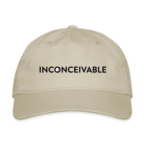 Inconceivable Horizontal Logo - Organic Baseball Cap