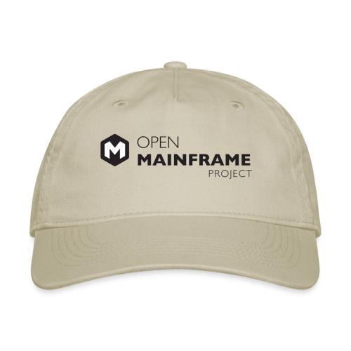 Open Mainframe Project - Black Logo - Organic Baseball Cap
