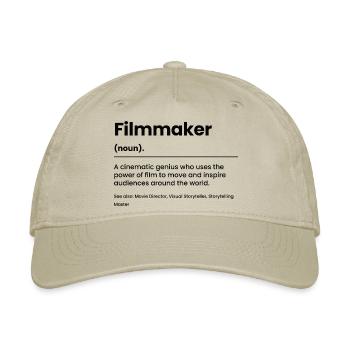Filmmaker job Definition - Organic Baseball Cap - khaki - Front