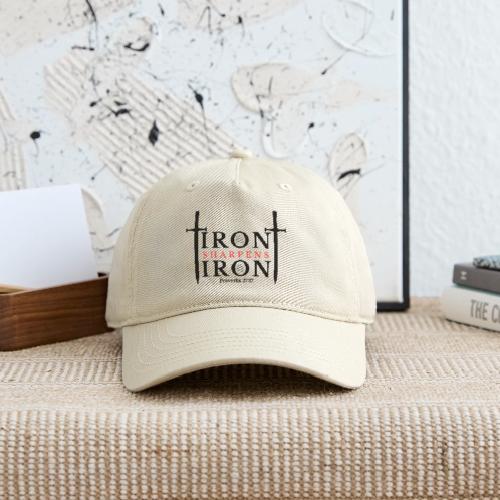 Iron Sharpens Iron - Proverbs 27:17 (Black & Red) - Organic Baseball Cap