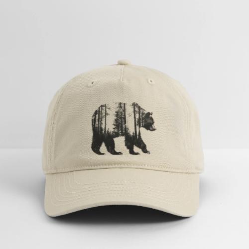 Evergreen Bear Silhouette - Organic Baseball Cap