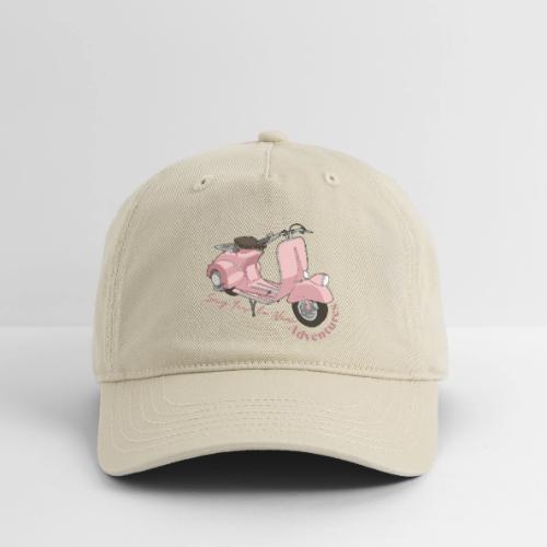 Say Yes to New Adventures Pink Vespo Scooter Quote - Organic Baseball Cap